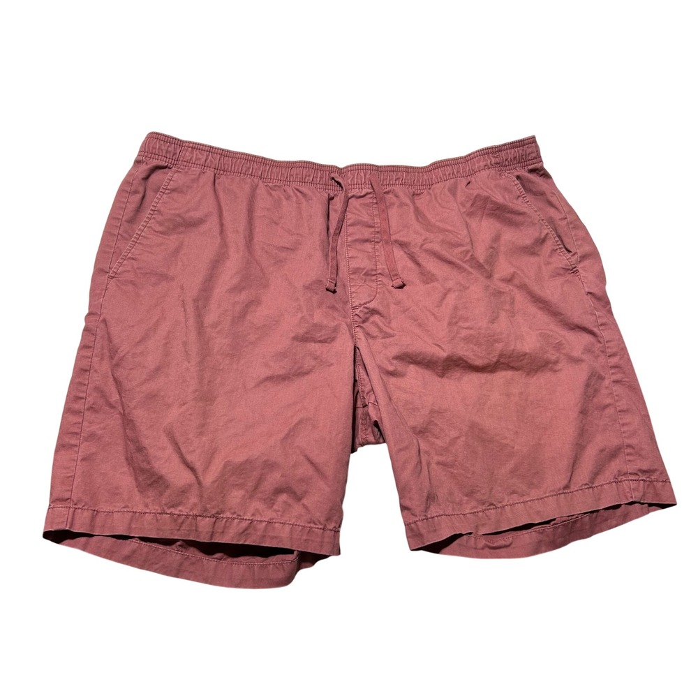 Gap Mens XXL Dusty Rose Red Cotton Drawstring Elastic‎ Waist Casual Shorts 8in